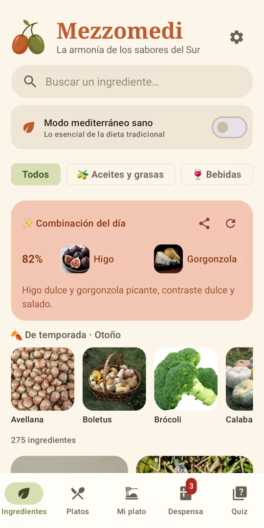 Pantalla de la aplicación MezzoMedi